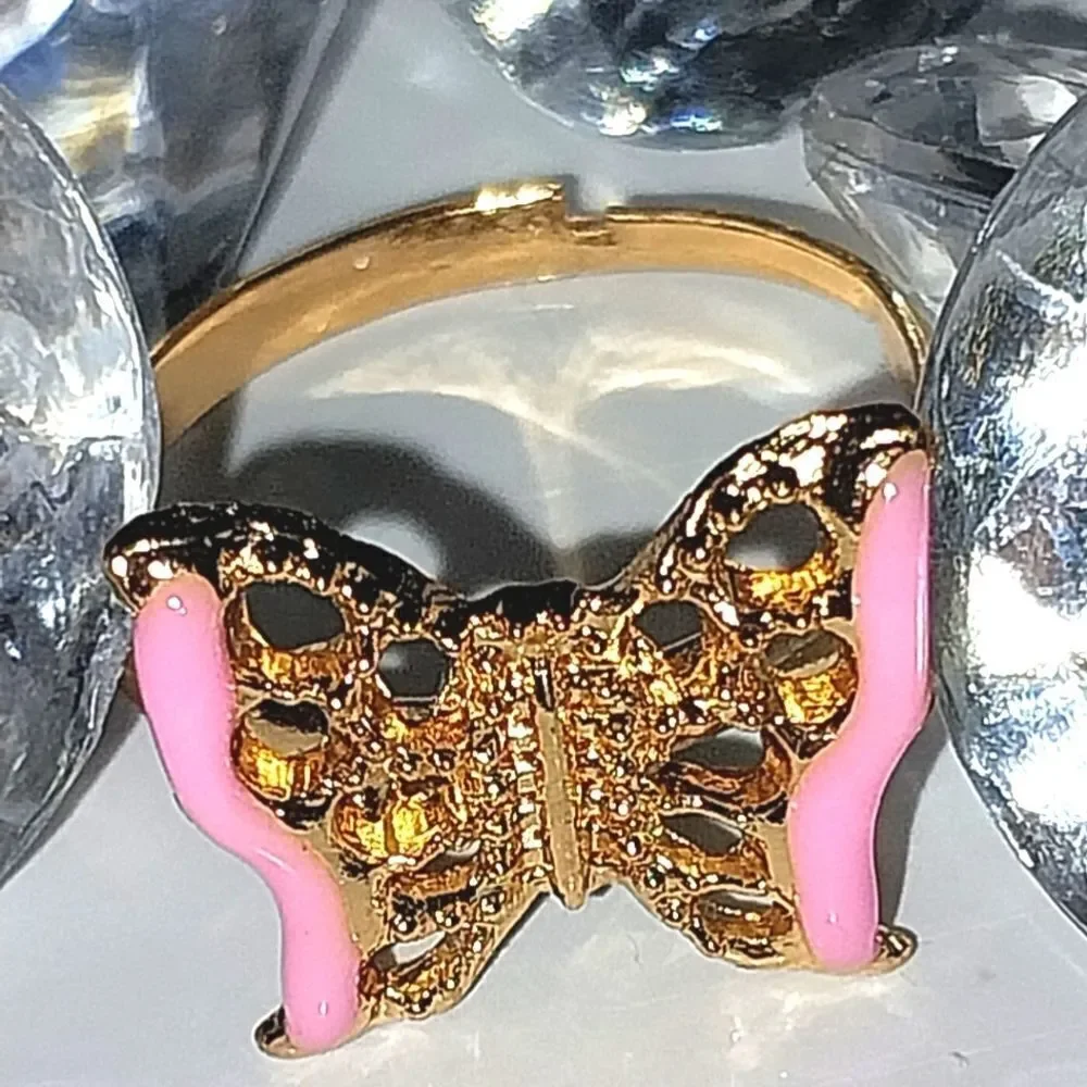 Super cute girls jeweled adjustable ring